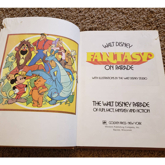 1970s Walt Disney Fantasy On Parade Illustrations Golden Press Childrens Stories - Picture 10 of 11